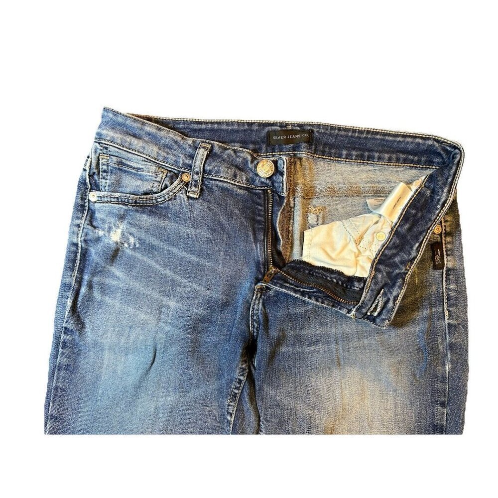 Silver Elyse Bootcut Jeans Curvy Fit Mid Rise Slim Women's Size W29 L31 - Picture 10 of 12